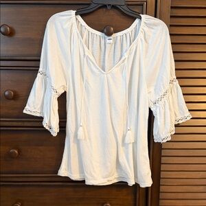 Old Navy White short Sleeve Blouse